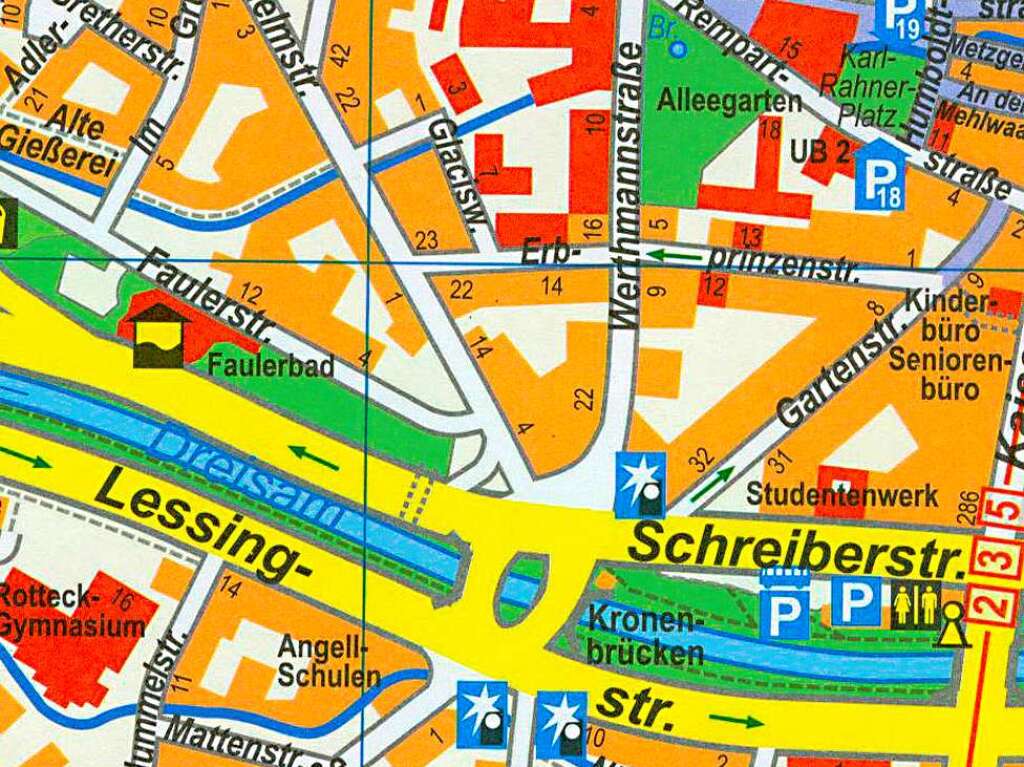 tourist map freiburg