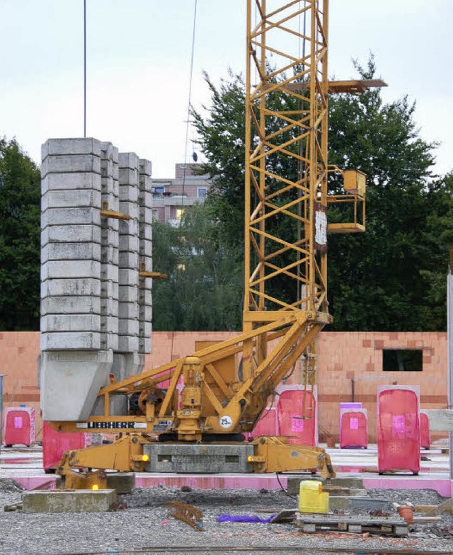 Jetzt wird der   Lebensmittelmarkt in Auggen gebaut.   | Foto: Sigrid Umiger