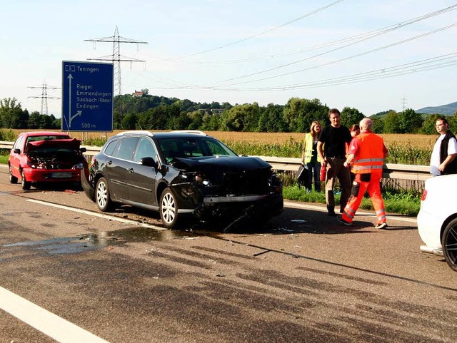 Auch an einem vierten beteiligten Auto entstand ein Schaden.  | Foto: Bastian Henning