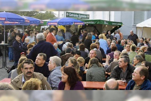 Die Band heizte den Besuchern ein