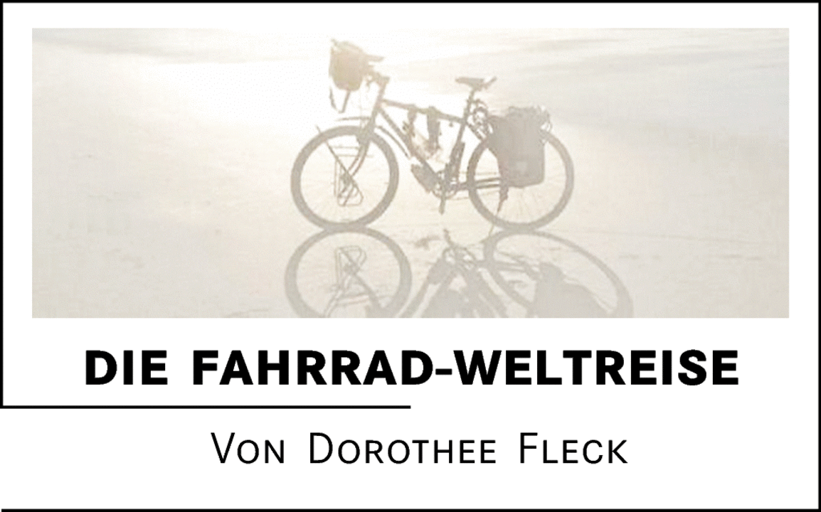 fahrrad hinter der rad dreht langsam