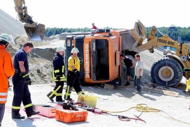 Arbeitsunfall im Kieswerk am Waldmattensee