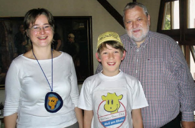 Antje Lambert freute sich mit Lukas Re...die Auszeichnung mit dem Willma-Orden.  | Foto: Steineck