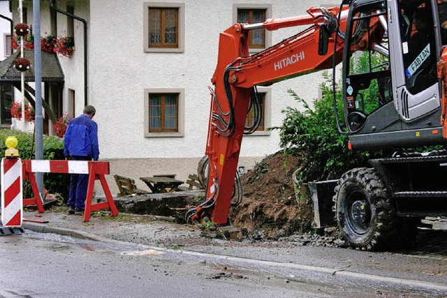 Untersplter Gehweg in Grafenhausen wird derzeit saniert.   | Foto: Seifried