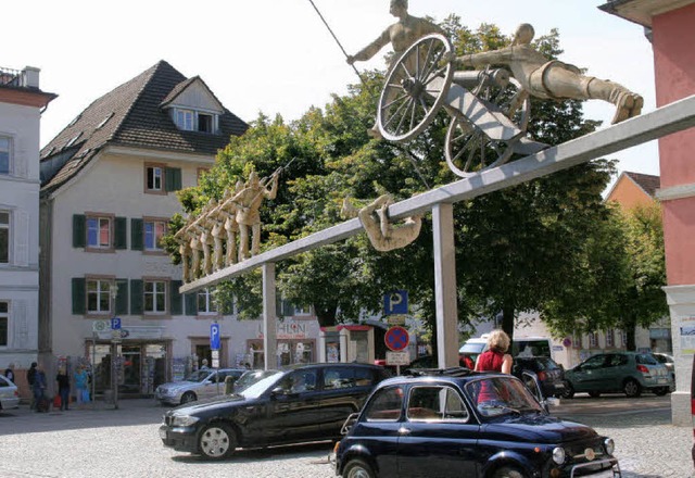 Eine autofreie Zone knnte im Zuge der... Platz vor den Rathausarkaden werden.   | Foto: marlies Jung-Knoblich