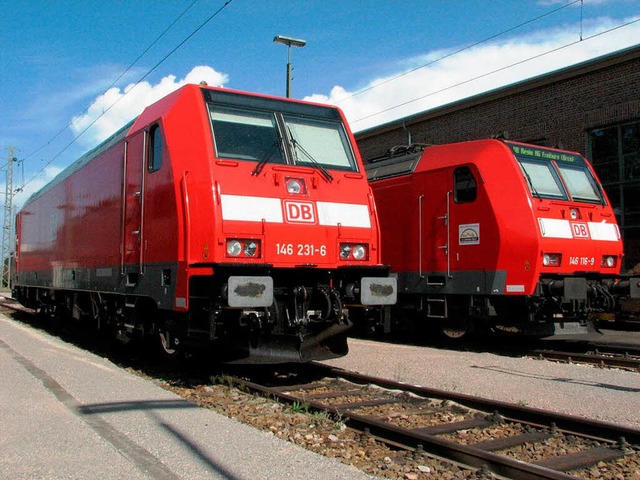 Eine solche Lok verkehrt bald mit dem ...imer Wappen auf der Hochrheinstrecke.   | Foto: Deutsche Bahn AG