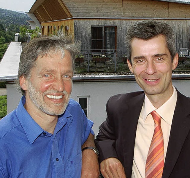 Willi Brunen, Sozialmanager bei der Wo..., und Geschftsfhrer Thomas Nostadt.   | Foto: Nikolaus Trenz