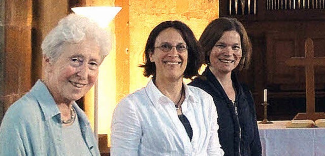 Drei von vier Mitgliedern der Projektg...rchitektin Hilke Hnssler (von links).  | Foto: Silke Hartenstein