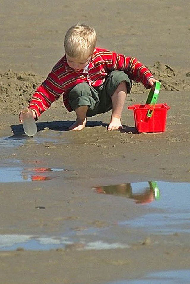 Kleine Entdecker: auf der Suche nach Strandgut und Flaschenpost  | Foto: dpa-tmn
