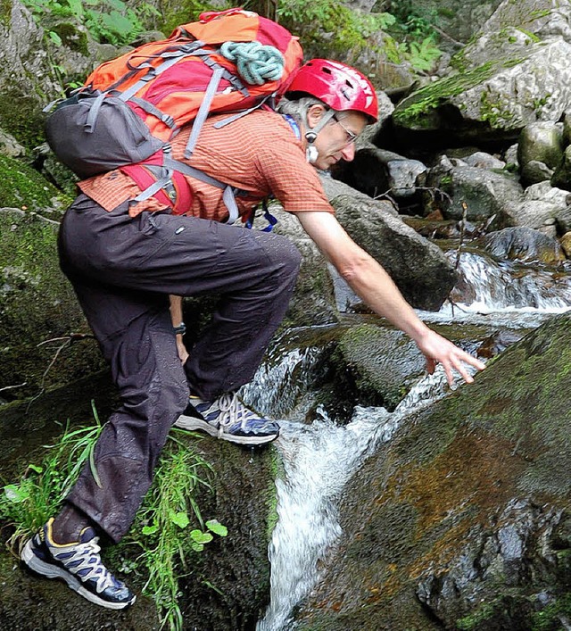 Vorsicht! Die Steine knnen glatt sein!  | Foto: Yvonne weik