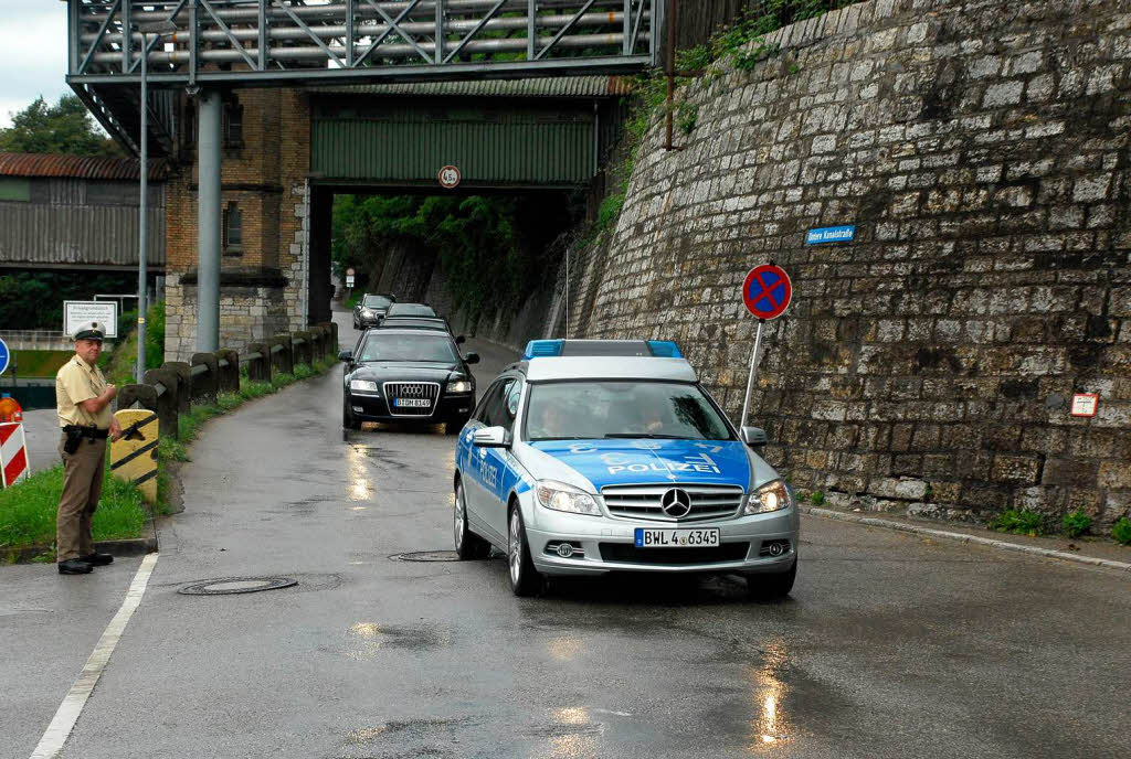 Polizeieskorte fr die Kanzlerin.