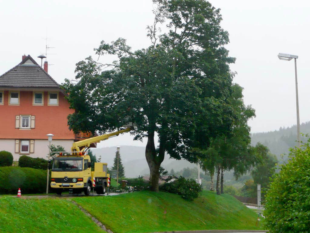 Kurz, aber heftig: Der Sturm am frühen Freitag hat in Titisee-Neustadt einige Schäden hinterlassen. Kurz, aber heftig: Der Sturm am frühen Freitag hat in Titisee-Neustadt einige Schäden hinterlassen.