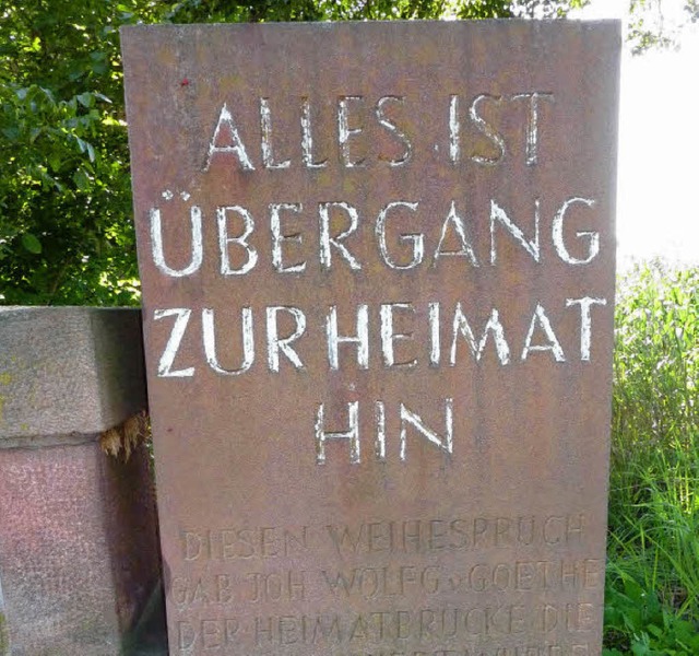 Dieser Stein erinnert an die Erneuerung der Mhlbachbrcke 1958.  | Foto: Karlernst Lauffer