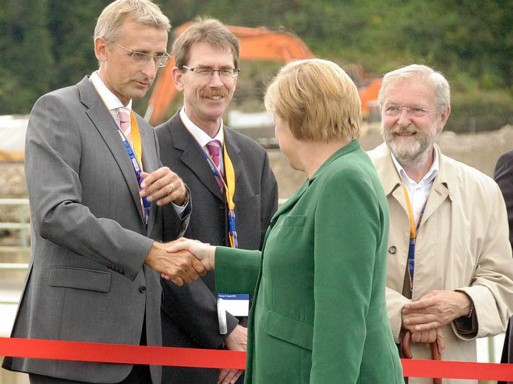 Hndedruck von der Kanzlerin: MdB Armin Schuster (CDU)