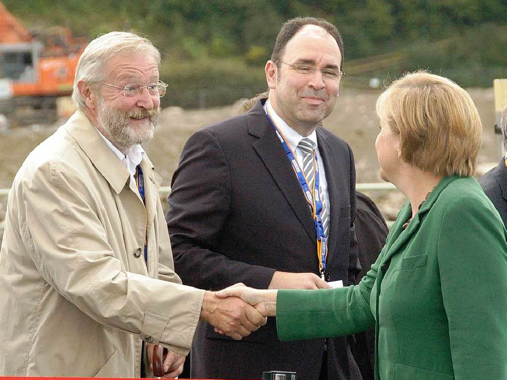 Hndedruck von der Bundeskanzlerin: Alfred Winkler (MdL, SPD)