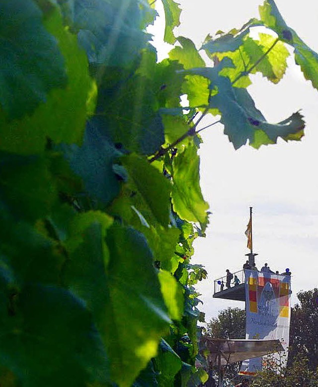 Am Heubergturm wird das Kaiserbergweinfest gefeiert.   | Foto: sm