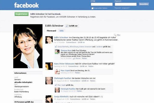 Interview mit OB Edith Schreiner ber ihr Facebook-Profil