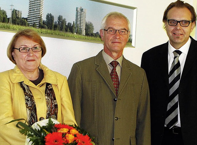 Marlies und Peter Reimann wurden von B...chts) in den Ruhestand verabschiedet.   | Foto: heidi fssel