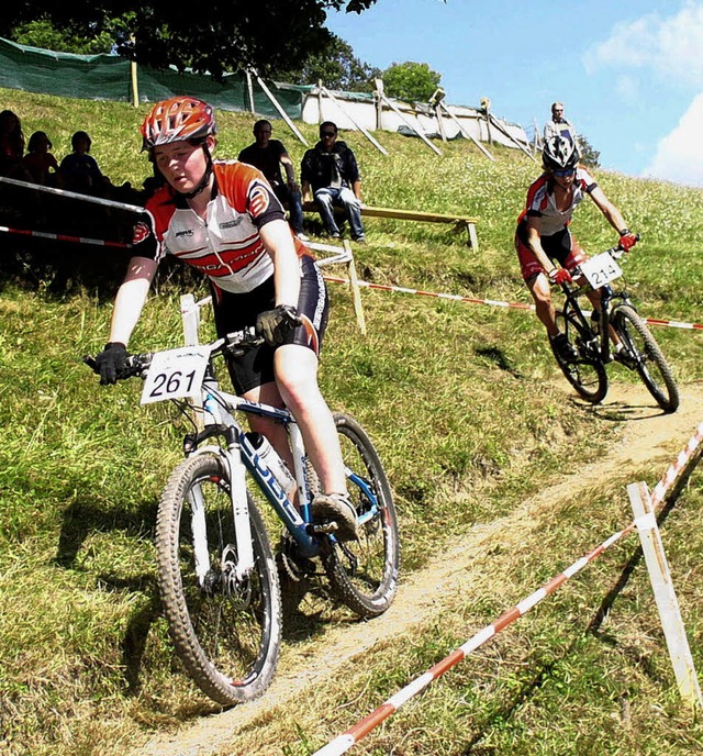 Anspruchsvolle Streckenfhrung fr die Mountainbiker.  | Foto: E. Gross
