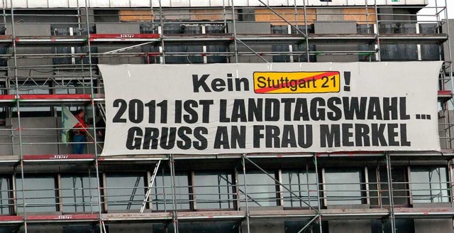 Die CDU macht sich mit dem Projekt Stuttgart 21 keine Freunde.  | Foto: dpa