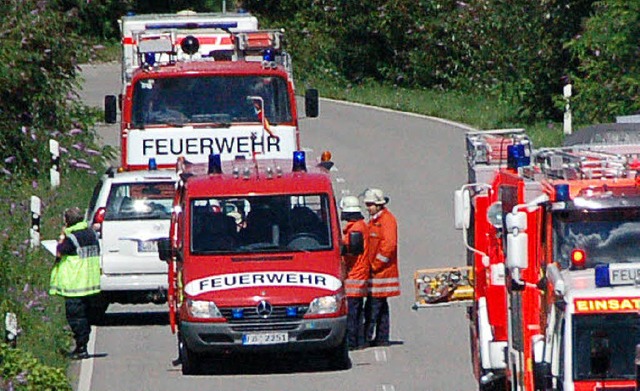 Feuerwehr, Notarzt und Rettungskrfte im Einsatz   | Foto: SENF