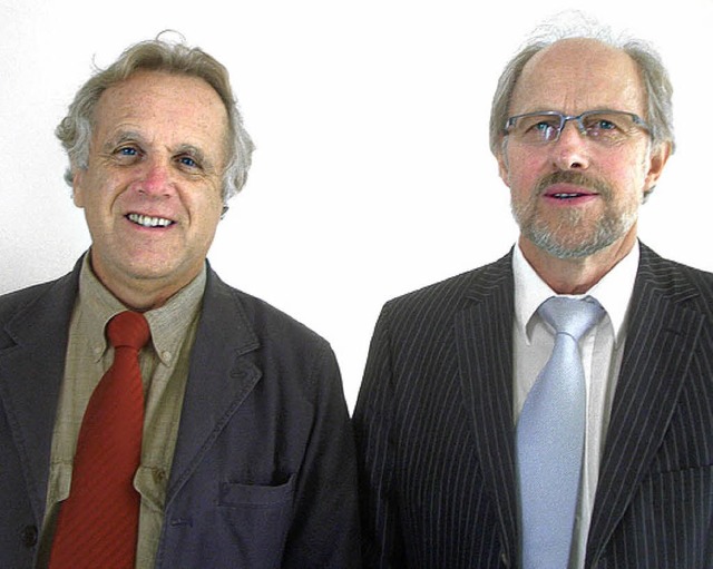 Josef Wachs (links) und Gerhard Abt wurden in den Ruhestand verabschiedet.  | Foto: Lederer