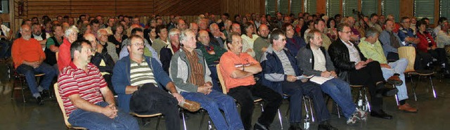 Sie hatten durchaus kritische Fragen: ...leute zur Flurbereinigung in Gersbach.  | Foto: Gerd Sutter