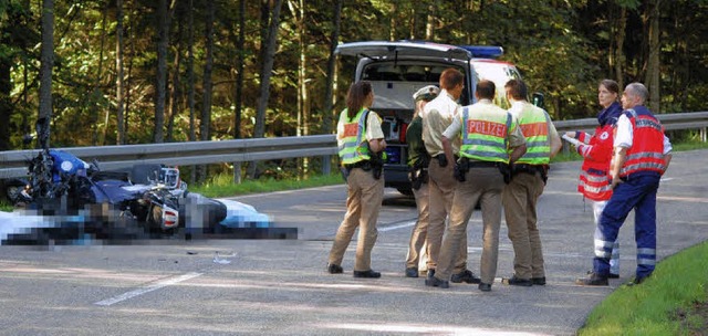 Zwei Motorradfahrer kamen gestern Nach...uf der L128 bei St. Mrgen ums Leben.   | Foto: aqfo