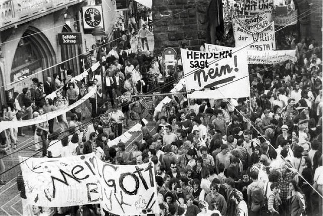 Straenprotest gegen die Volkszhlung im Jahr 1987  | Foto: Unbekannt