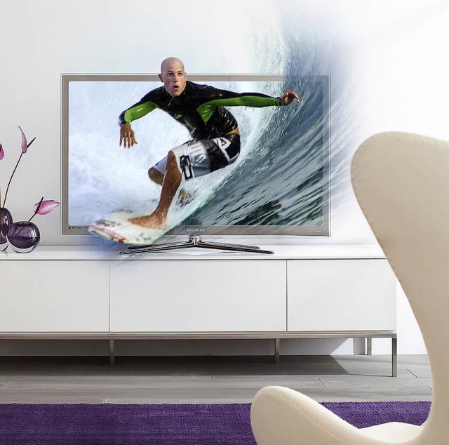 3D-Fernsehen schwappt in die Wohnstuben.   | Foto: FOTO/Montage: Samsung/Golda