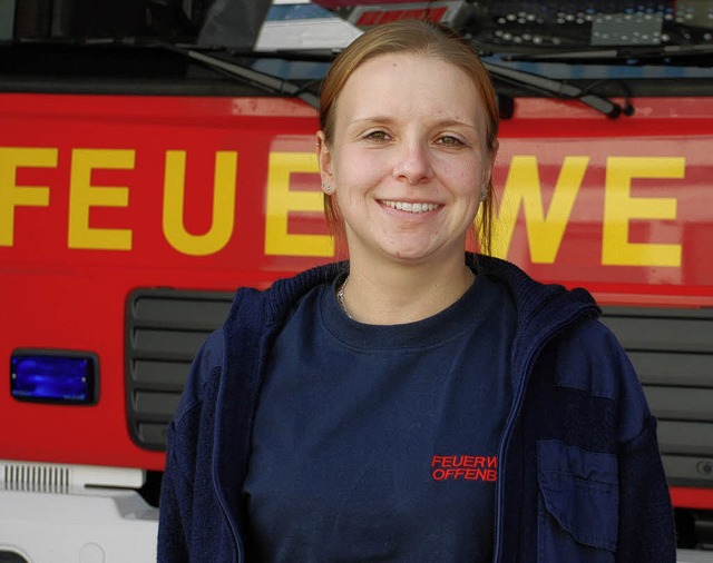 Die neue stellvertretende Feuerwehrkommandantin Cordula Maik   | Foto: G. Siefke