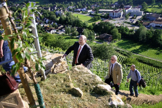 Staatssekretr Drautz musste175 Stufen erklimmen, um ganz oben anzukommen.   | Foto: Sabine Model