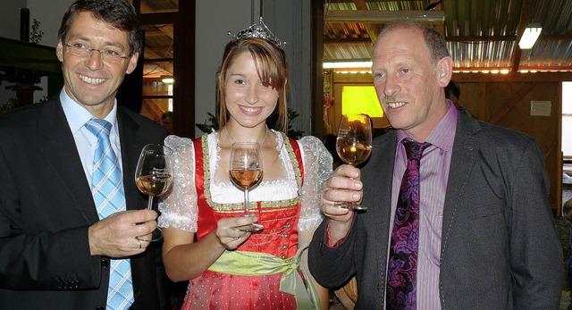 Bruno Metz,  die Breisgauer Weinprinze...n am Samstagabend  die Weintage 2010.   | Foto: adelbert Mutz