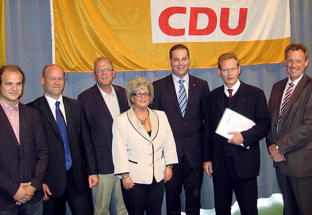 Der neue CDU-Kreisvorstand (von links)...einer, Thomas Drflinger, Peter Koch.   | Foto: Stefan Sahli