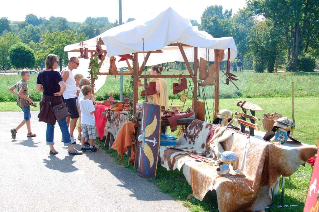 Allerhand „rmische“ Produkte gibt es in Heitersheim zu kaufen.