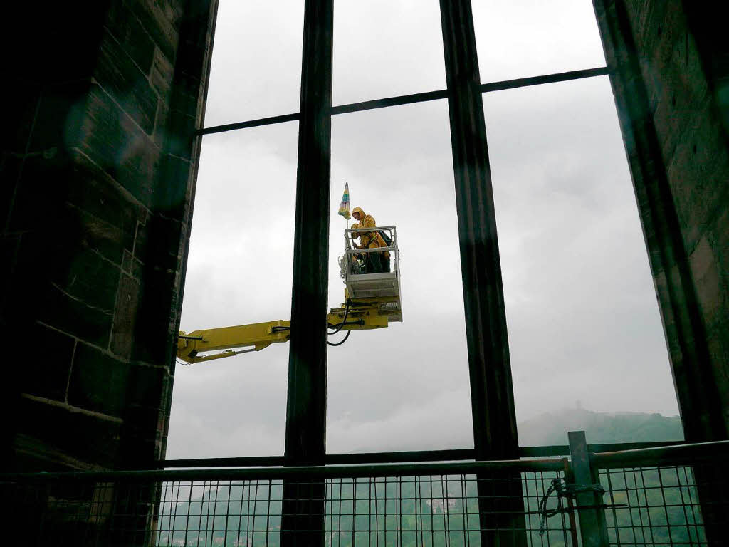 Fenstersichtung am Freiburger Mnster.