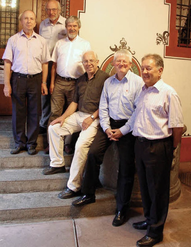 Das binational besetzte Jubilums-Orga...nt Robert Heuss (Zweiter von rechts).   | Foto: Mahro