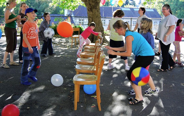 Mit Spielen und Musik feierte die Grup...eiz den Abschluss des Sommertrainings   | Foto: Danielle Hirschberger