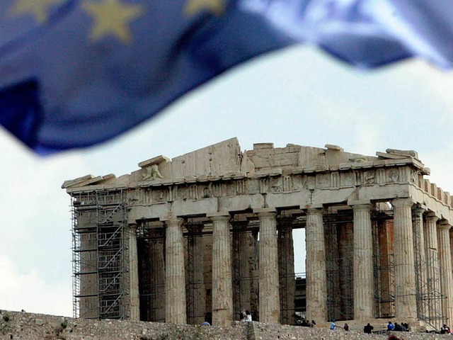 Baustelle Griechenland &#8211; hier de...non-Tempel auf der Akropolis in Athen   | Foto: DPA