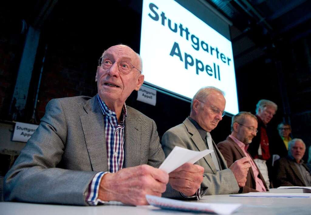 Pressekonferenz der Initiative "Stuttgarter Appell" zum Bahnprojekt Stuttgart 21