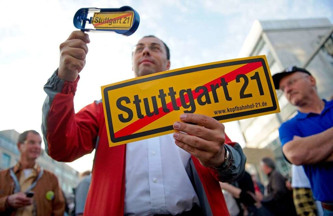 Protest gegen Stuttgart 21.  | Foto: dpa