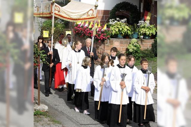 Der Messe folgte die Prozession