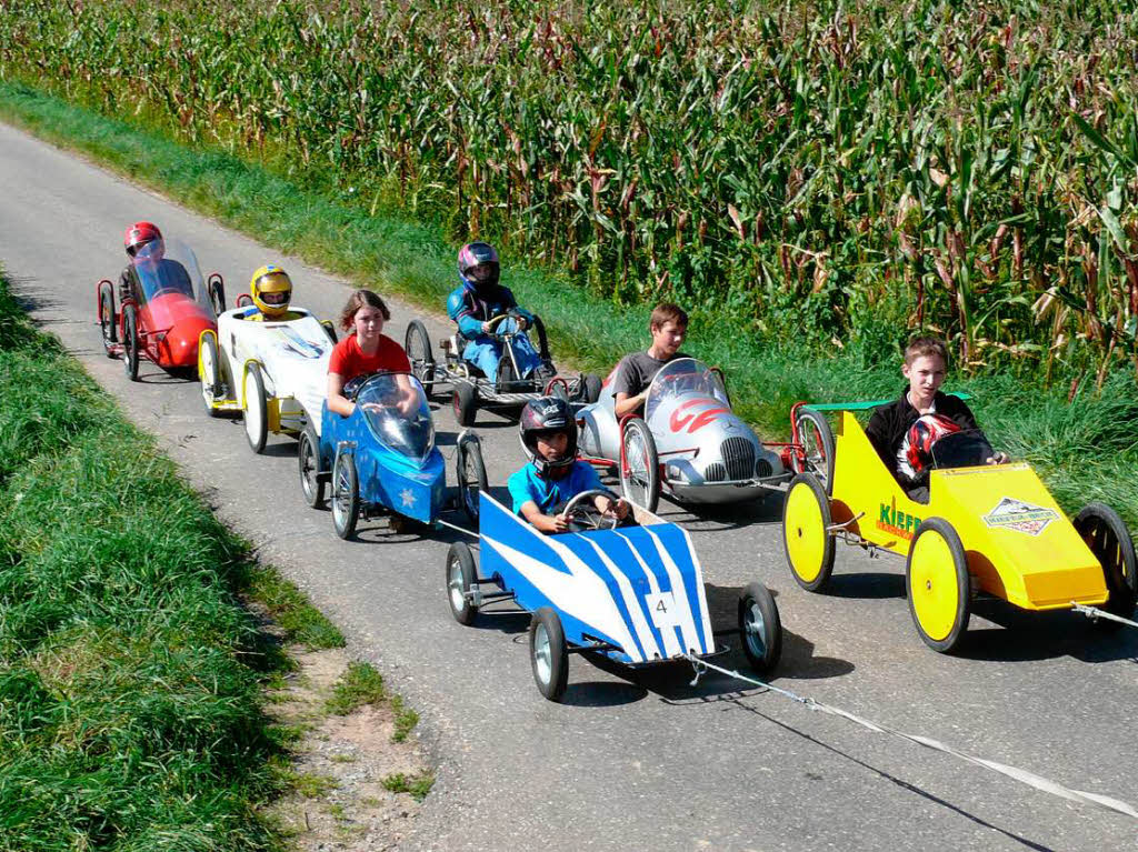 Das Seifenkistenrennen am Zezenberg in Niederschopfheim