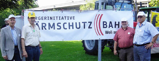 Die Weiler Bilb-Vertreter kurz vor dem...n mit Bahnchef Grube in Bad Krozingen   | Foto: Privat