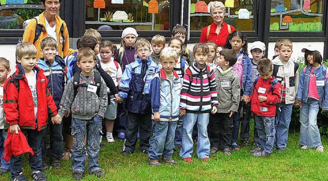 Bereit fr die Schule? Eine Gruppe des...nsel&#8220; beim gemeinsamen Ausflug.   | Foto: Archivfoto: Wei