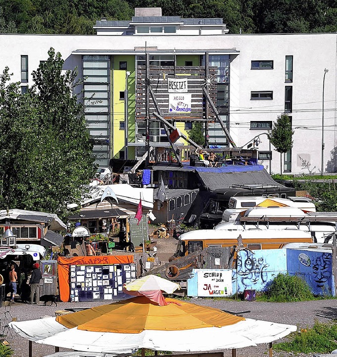 Die Wagenburg &#8222;Kommando Rhino&#8... Quartier Vauban huslich einrichten.   | Foto: Thomas Kunz