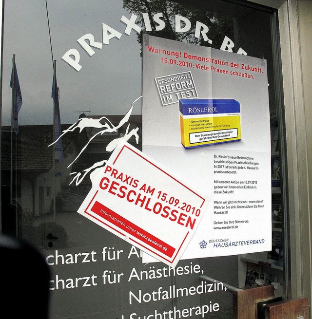Die Arztpraxis Berg hatte gestern in hlingen geschlossen.   | Foto: Dieckmann