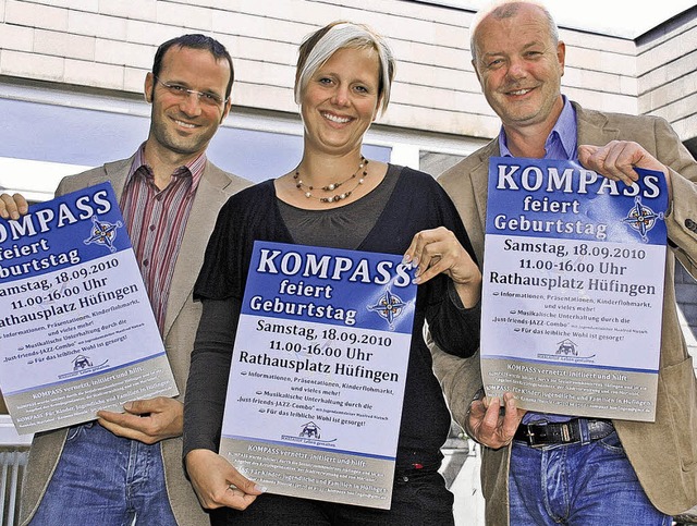 Feiern den &#8222;Kompass&#8220;-Gebur...er, Ramona Bliestle und Klaus Landen    | Foto: Knpfle