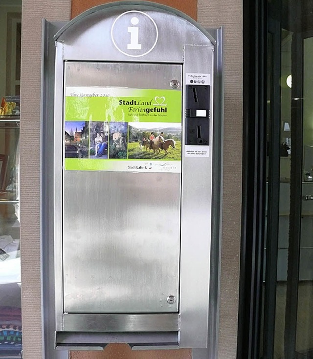 Tourist-Info: neuer Automat beim Eingang zum Kulturbro.   | Foto: bz