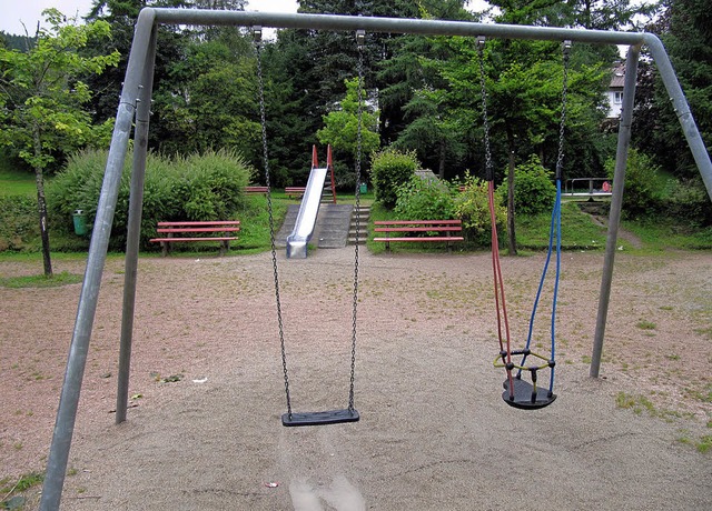 Trostlose Spielwste: Der Spielplatz i...dter Kurgarten muss erneuert werden.   | Foto: Thomas Winckelmann